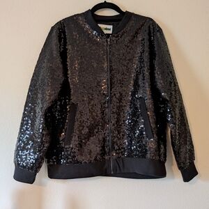 Tipsy Elves Black Sequin Jacket